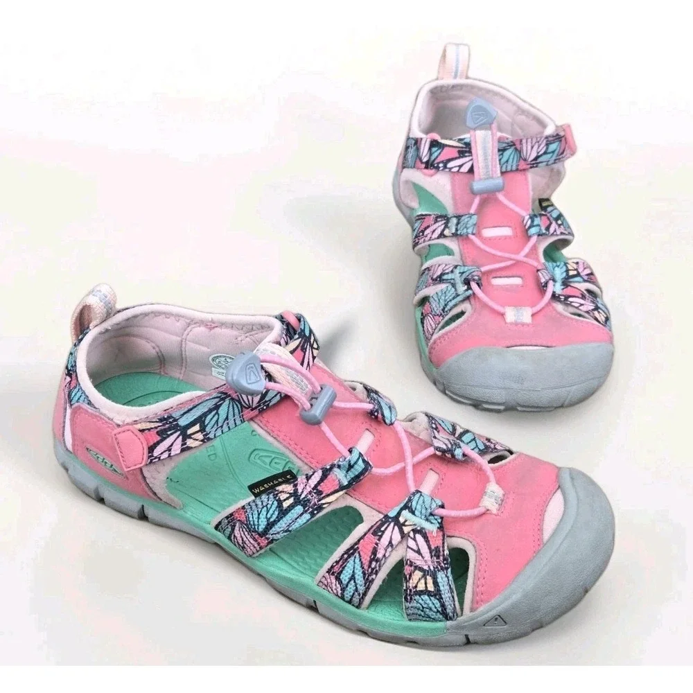 KEEN Seacamp II CNX Sandals Y4  EU36 Pink Multi Water Shoes Outdoor Hiking Beach